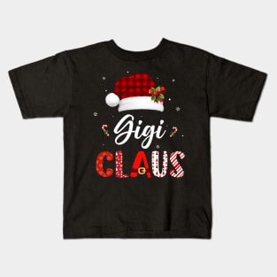 Gigi Claus Santa Funny Christmas Pajama Matching Family Kids T-Shirt